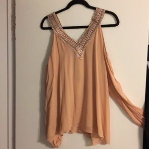 Shoulder cut out Rosewater blouse